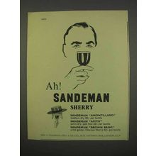 1955 Sandeman Sherry Ad - Ah!