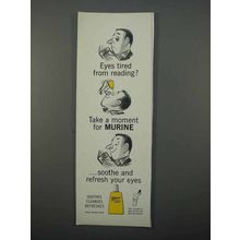 1966 Murine Eye Drops Ad - Eyes Tired From Reading?