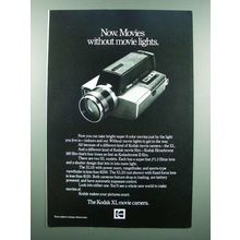 1972 Kodak XL Movie Camera Ad - Without Movie Lights