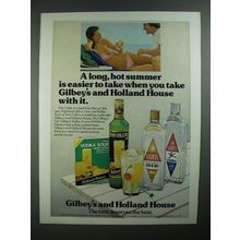 1976 Gilbey's Gin, Vodka and Holland House Cocktail mixes ad