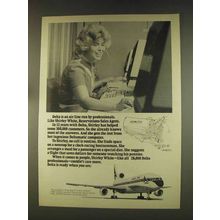 1976 Delta Airlines Ad - Reservations Sales Agent