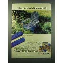 1988 Rust-Oleum Wood Saver Ad - What harm can a little water do?