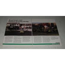 1988 Ryan Lawnaire IV Aerator and Mataway Overseeder Ad - Growing Strong
