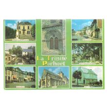 LA TRINITE PORHOET, FRANCE multiview.. used postcard. #