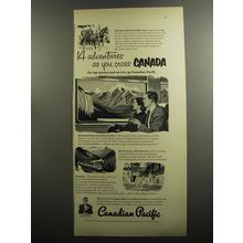 1952 Canadian Pacific Railroad Ad - 14 adventures as you cross Canada