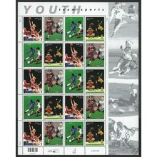 Youth Team Sports Complete Sheet of Twenty 33 Cent Stamps Scott 3399-3400