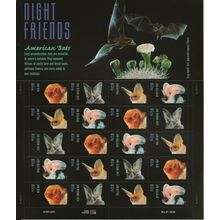 Night Friends American Bats Sheet Sheet of Twenty 37 Cent Postage Stamps 3661-64