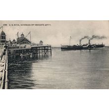SS Royal Sovereign Ship Off Margate Jetty Old Postcard