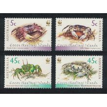 Cocos (Keeling) Is. WWF Crabs 4v 2000 MNH SG#389-392 MI#400-403 Sc#333-334 a-b