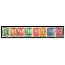 1938/1947 8 different values - #126 fine used (o)