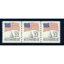 2115b 22c U.S. Flag Fine MNH CNP+1 Right 2 W0311