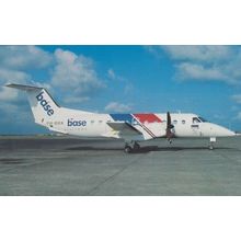 Embraer 120ER Brasilia Plane of Base Airlines at Ostend Airport Postcard