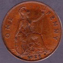1928 Great Britain 1 Penny Coin