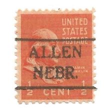 PRECANCEL -T&T ALLEN, NEB 479 ON 0.5c PREXY
