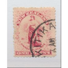 New Zealand Stamp Scott #99, Used, "Kitika" Partial Cancel