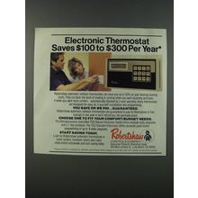 1986 Robertshaw T60 and T50 Electronic Thermostat Ad