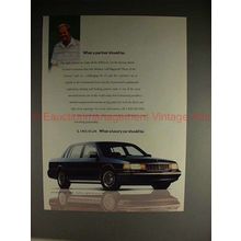 1988 Lincoln Continental Car Ad with Jack Nicklaus!