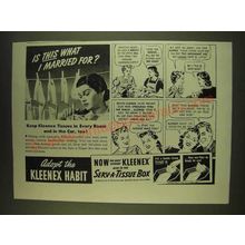 1939 Kleenex Tissues Ad - Is this what I married for?