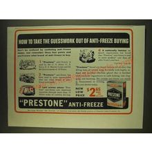 1939 Prestone Anti-Freeze Ad - How to take the guesswork out of anti-freeze