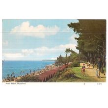 AVON BEACH, MUDEFORD, HAMPSHIRE, unused vintage postcard .. by E T W Dennis =
