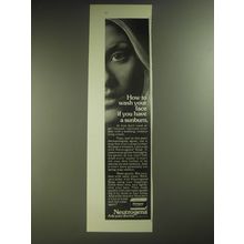 1974 Neutrogena Soap Ad - How to wash your face if you have a sunburn