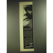 1974 Neutrogena Soap Ad - How to wash your face if you have sensitive skin