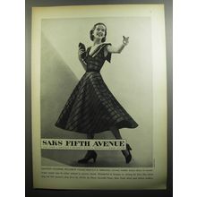 1951 Saks Fifth Avenue Dress Ad - photo by Mark Shaw - Dancing figurine