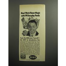 1951 Zest MSG Ad - Now! Work flavor magic with 14 everyday foods