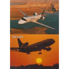 Embraer ERJ 145 Miami International Airlines Airport 2x Plane Postcard