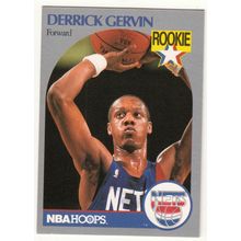 1990-91 Hoops Derrick Gervin RC basketball card #196 - Nets
