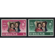 Gibraltar Royal Silver Wedding 2v 1972 MNH SG#306-307 Sc#292-293