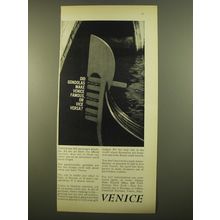 1961 Italian State Tourist Office Ad - Did Gondolas make Venice famous