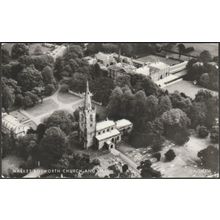 Market Bosworth Church and Hall, Leicestershire, c.1960s - Aerofilms RP Postcard
