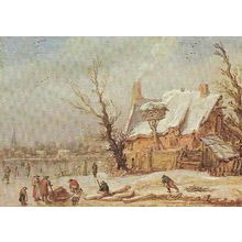 Art ESIAS VAN DE VELDE "Winter Landscape" Postcard (te Neues)
