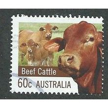 AUS 2012 60c 'FARMING -CATTLE '(PERF 14.5 X 14) FINE USED (EBID36-363)