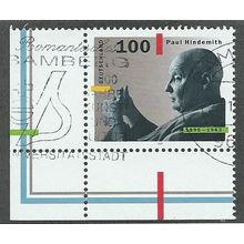 GER 1995 100pf 'PAUL HINDEMITH' (CORNER MARGIN) FINE USED (EBID49-445)