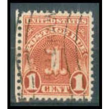 Used J80 1c Postage Due Almost Very Fine WA1281