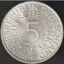1973 G Germany 5 Mark Silver Coin