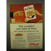 1964 Kellogg's Bran Buds Cereal Ad - Youthful Taste