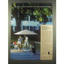 1985 Chubb Insurance Ad - The Replacement Value Game