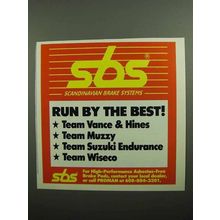1990 SBS Scandinavian Brake Systems Ad - By the Best