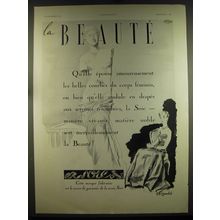 1938 Silk Advertisement - in French - La Beaute