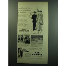 1949 Air France Ad - Speedy Service to Paris and Business Centers