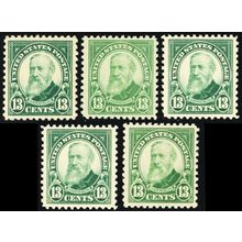 622, Mint VF NH 13¢ Five Fresh Stamps CV $95.00 * Stuart Katz