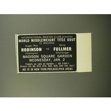 1956 International Boxing Title Bout Ad - Sugar Ray Robinson vs Gene Fullmer