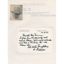 Hans Killian German Surgeon Book Author 1968 Hand Signed Autograph