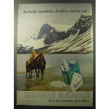 1960 Alpine Cigarettes Ad - Go to the mountain.. It will do a lot for you
