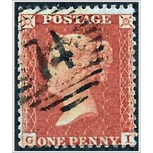 1854 -1855 Queen Victoria, 1819-1901 1d reddish brown Perf: 14 C2