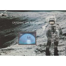 Landing on the Moon Hologram $11.75 Souvenir Sheet Express Mail Scott 3413