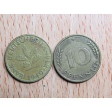 1949d 10 Pfennig Germany Coin